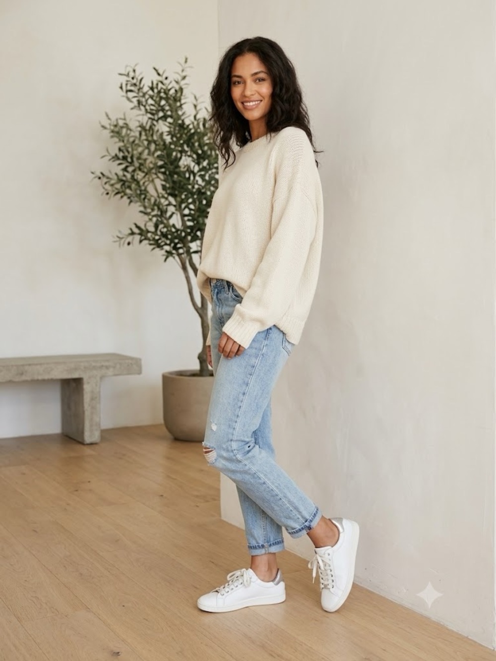NEW UGG White Leather Sneakers with Silver Heel Tab